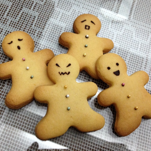 戳心戳肺做的可爱娃娃饼干