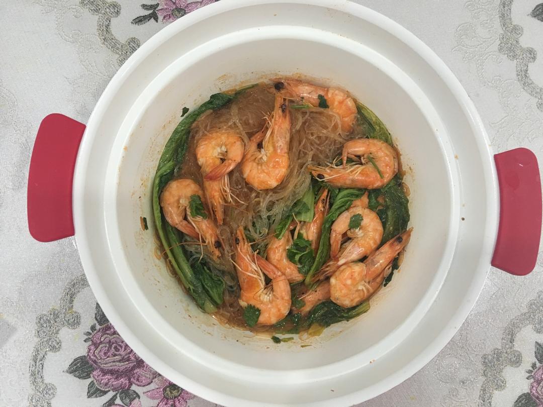 鲜虾粉丝煲