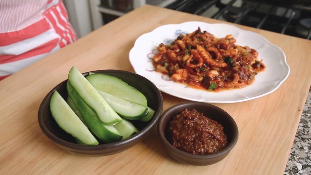 韩式辣炒章鱼낙지볶음