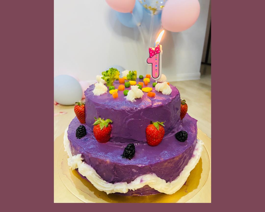 周岁宝宝可食用的果蔬生日蛋糕健康低糖无奶油的做法