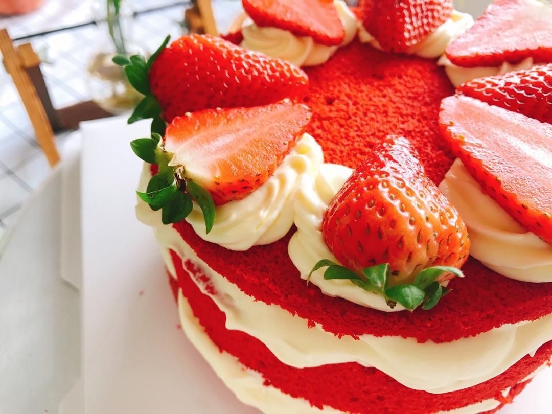 视频菜谱:红丝绒裸蛋糕6寸