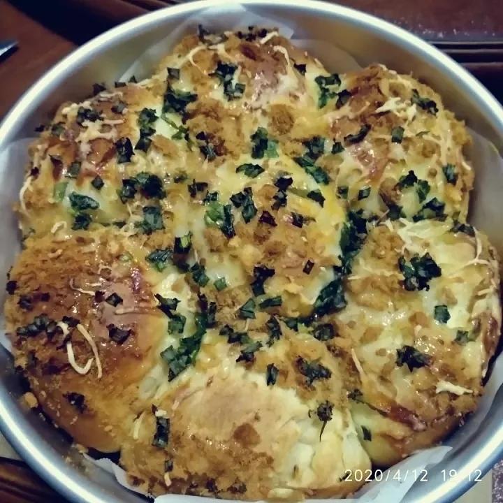 一次性发酵拉丝肉松芝士葱香面包