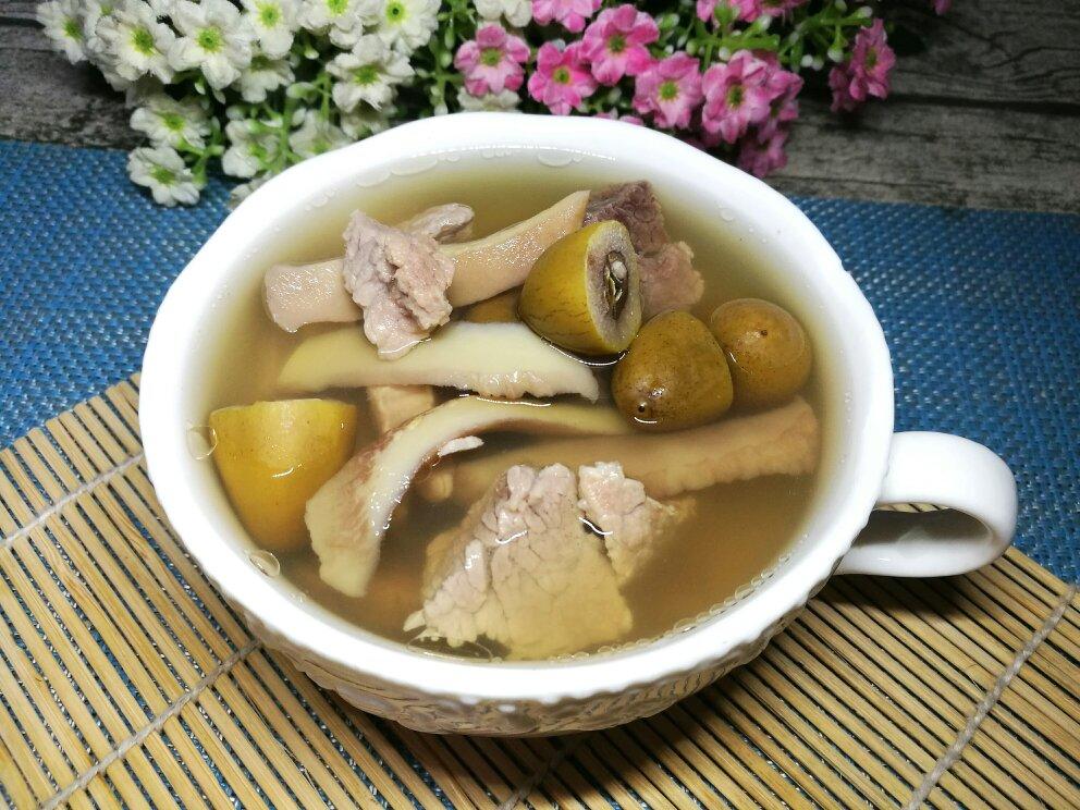 悦妈私厨做的悦妈靓汤之～青橄榄瘦肉炖响螺片