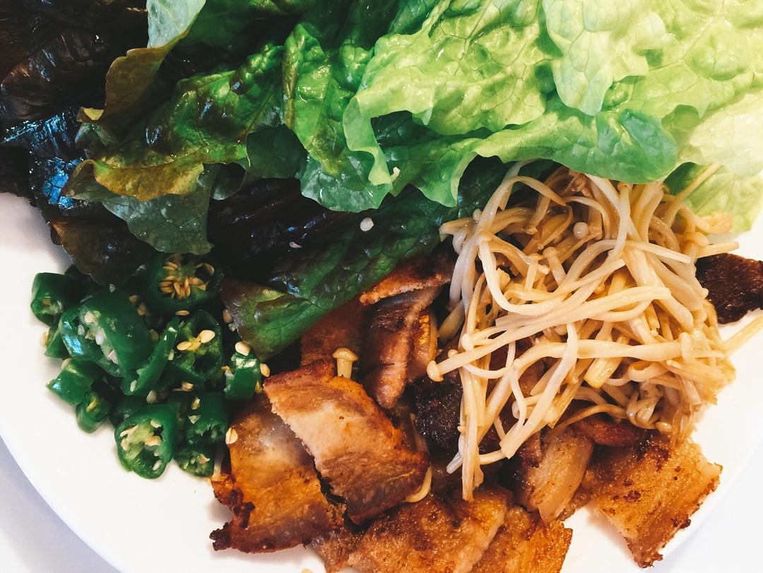 平底锅黄油煎五花肉的做法