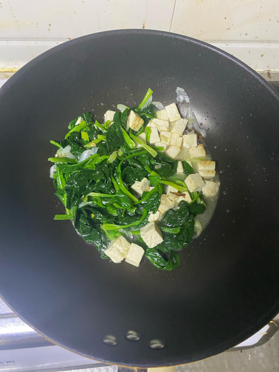 菠菜豆腐的做法