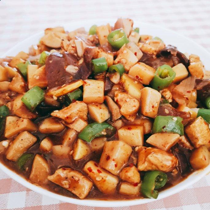 杏鲍菇焖鸡胸肉