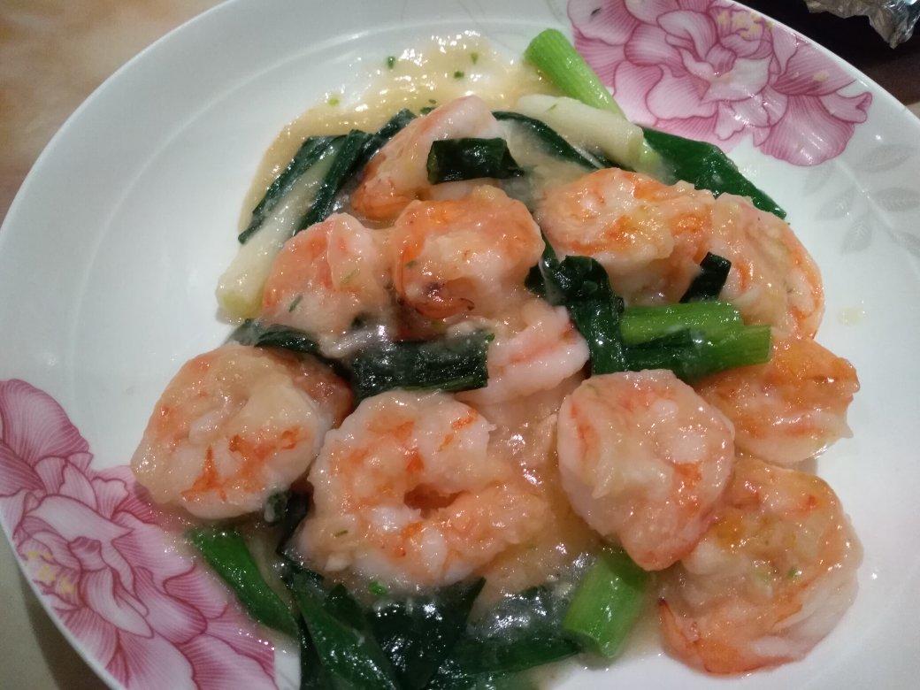 葱爆虾仁