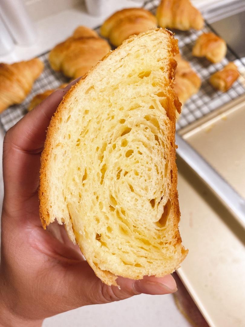 用总统黄油做出好看蜂巢的可颂（332法）2020年修改版