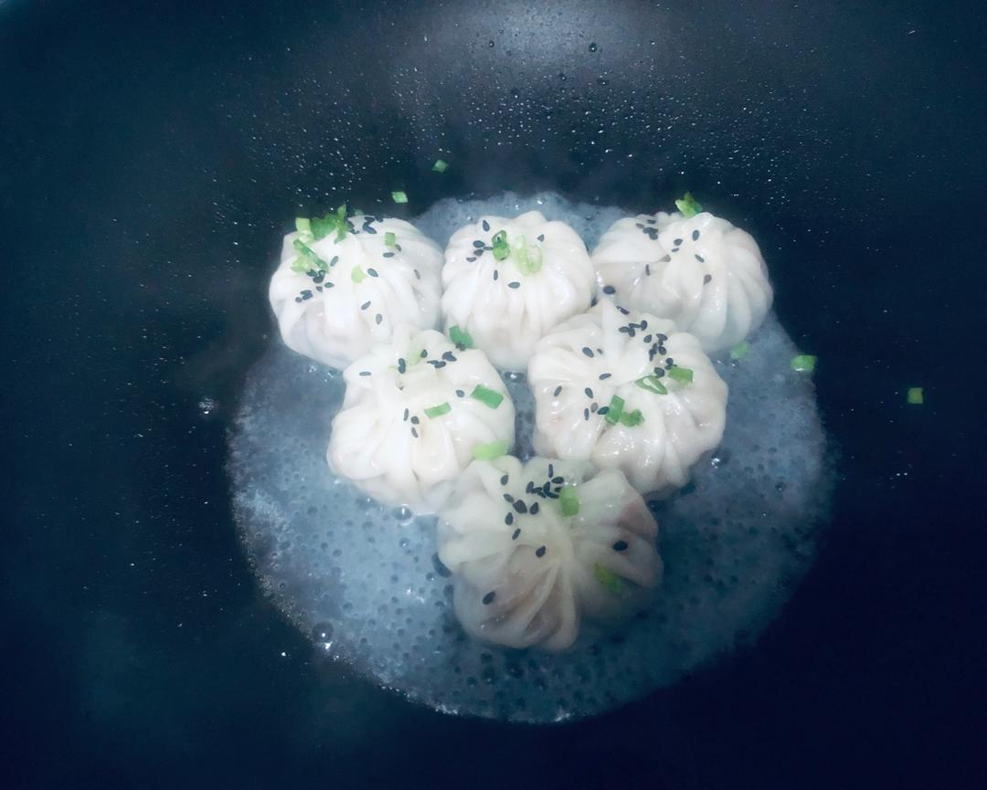 网红【水晶水煎包】一次就成功！