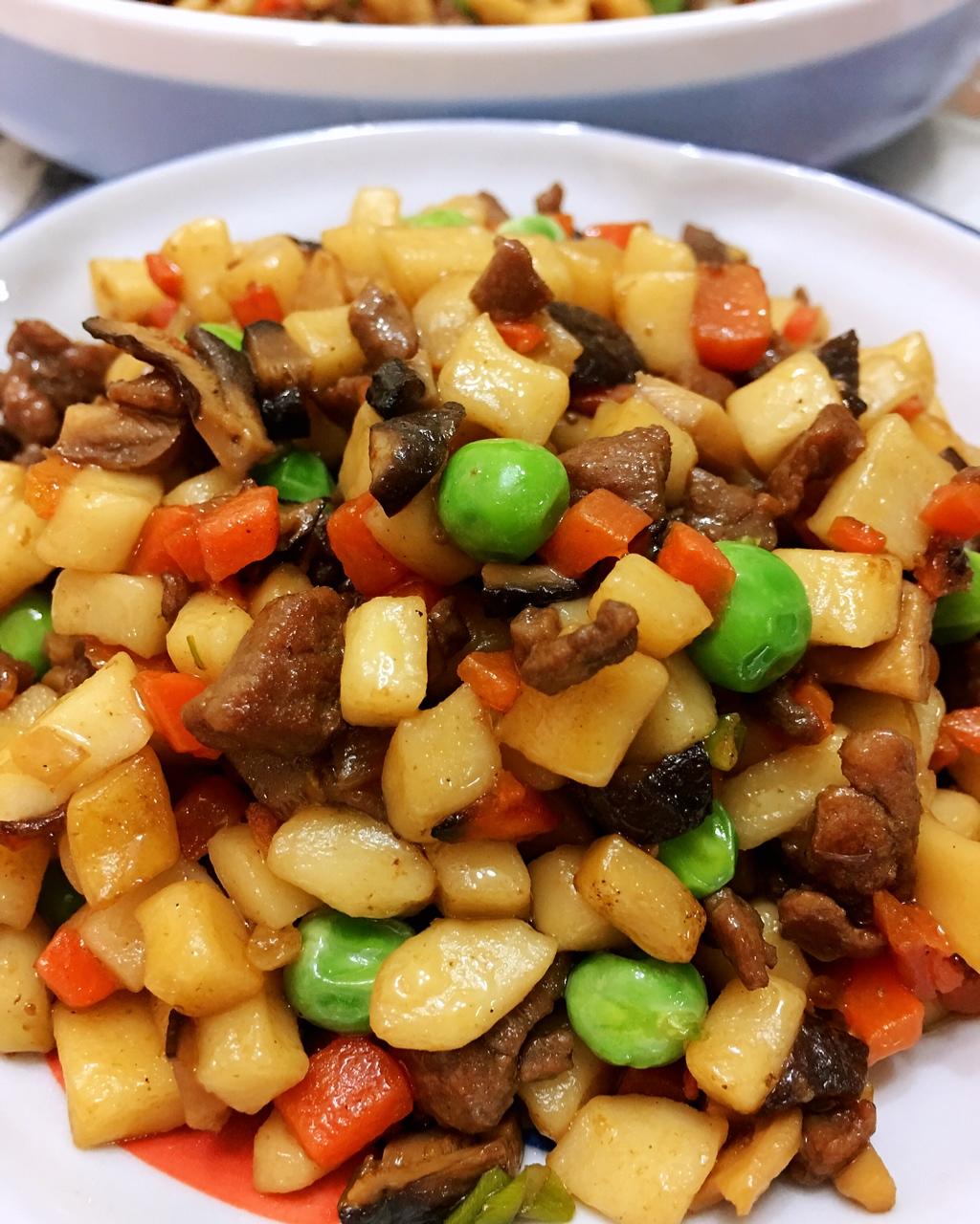 我很家常做的素炒疙瘩(一人份)