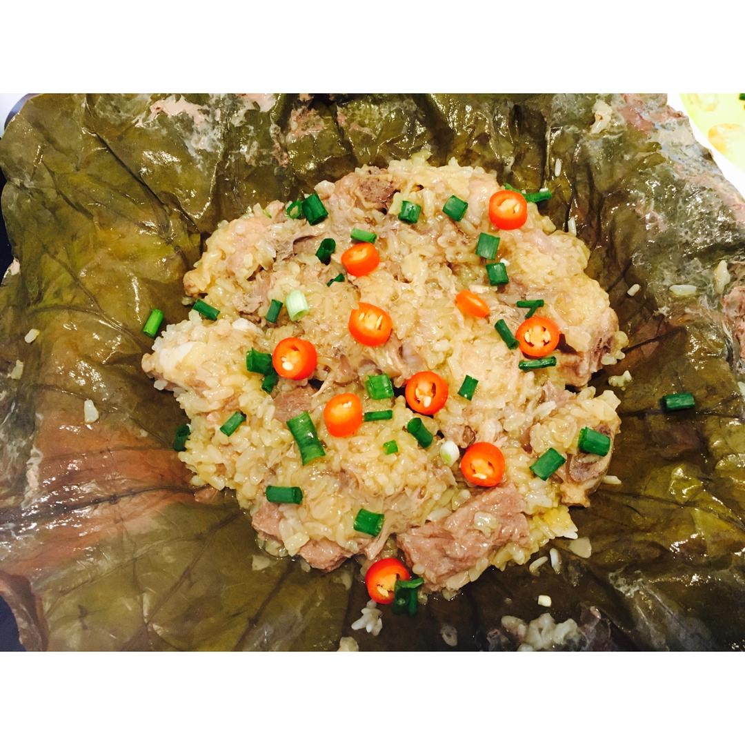 荷叶糯米蒸排骨