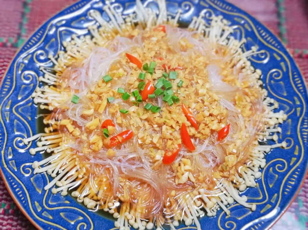 蒜蓉蒸金针菇