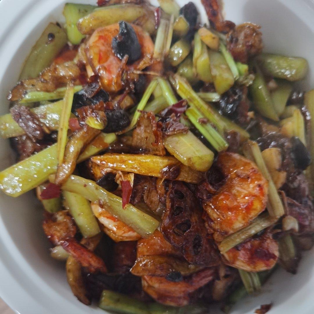 干锅土豆虾