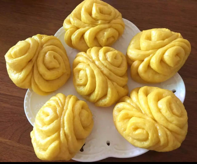 南瓜花卷馒头
