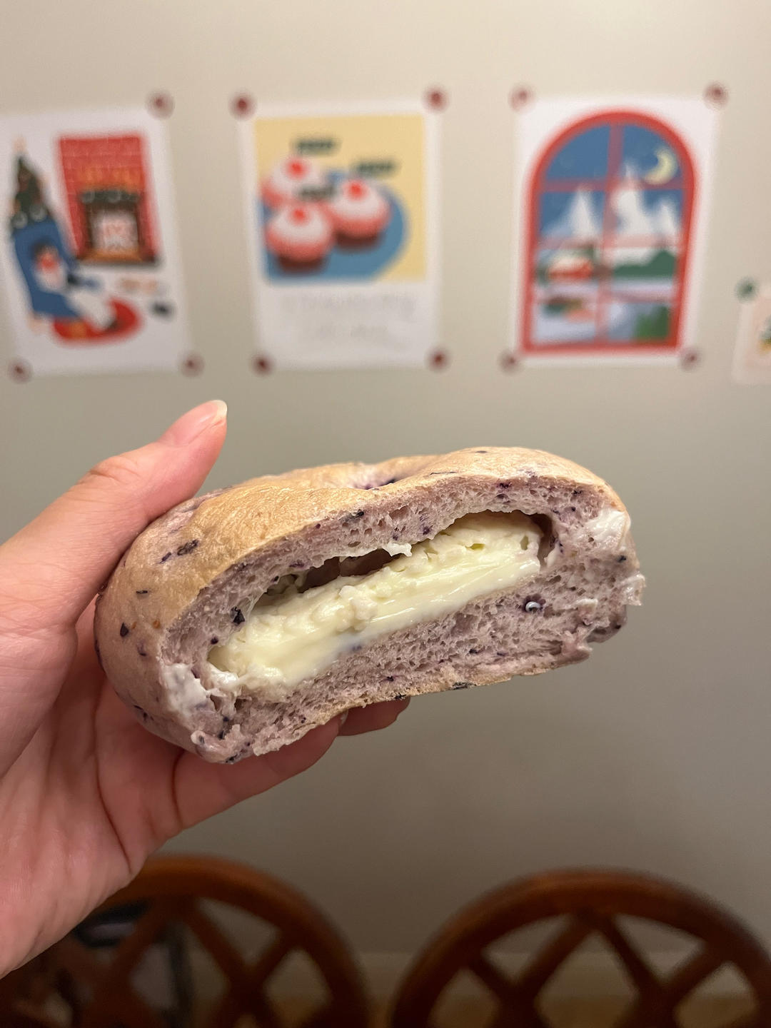 蓝莓乳酪贝果🥯越嚼越香🔥这个配方绝了