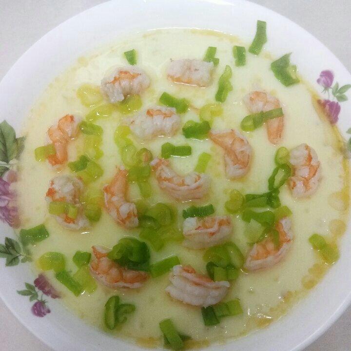 滑嫩的虾仁蛋羹