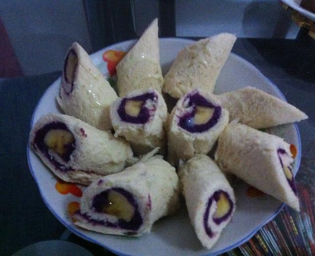 紫薯香蕉卷的做法