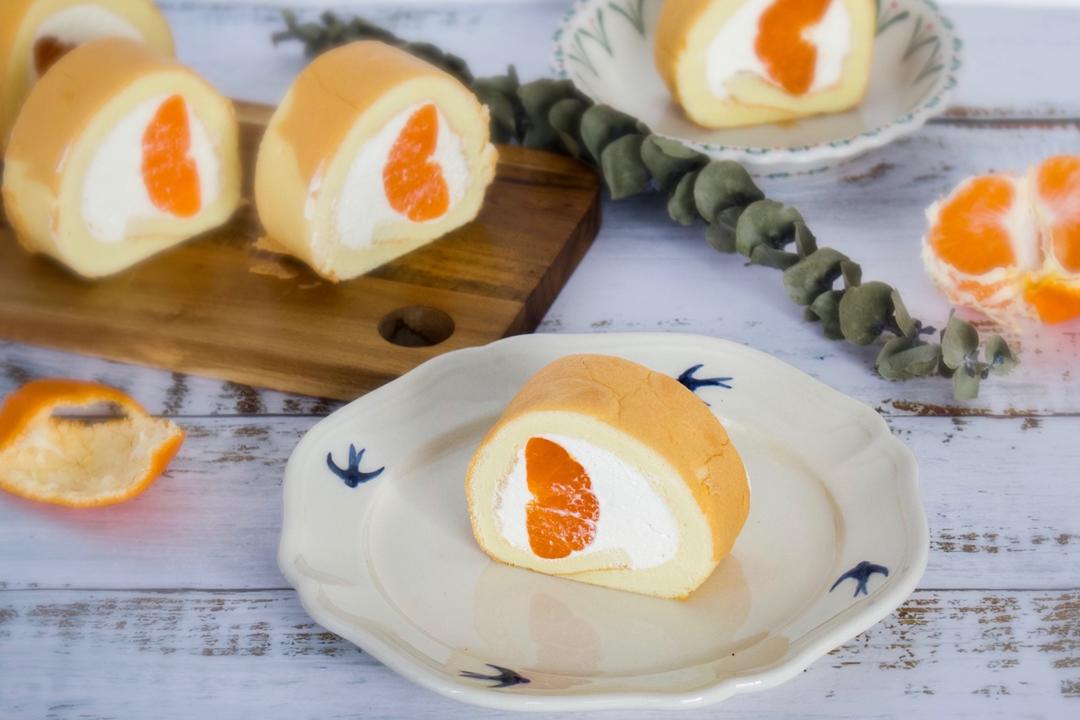 半个桔子卷（蜂蜜蛋糕体）