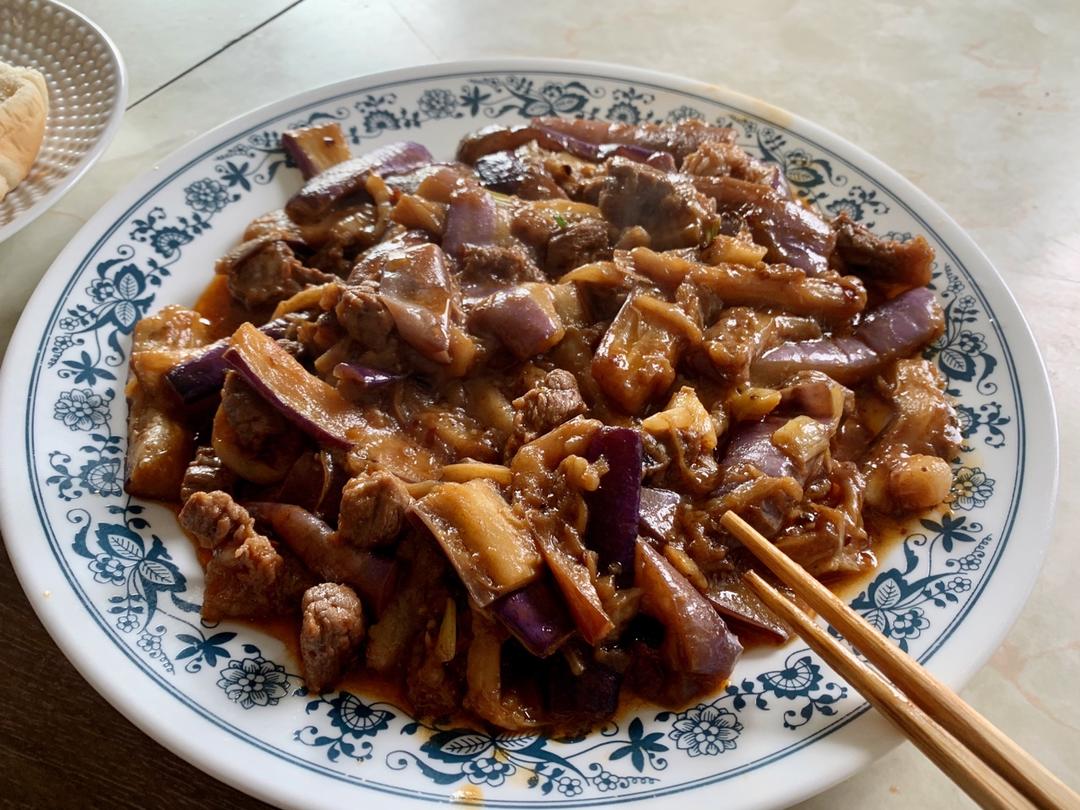 红烧肉沫茄子