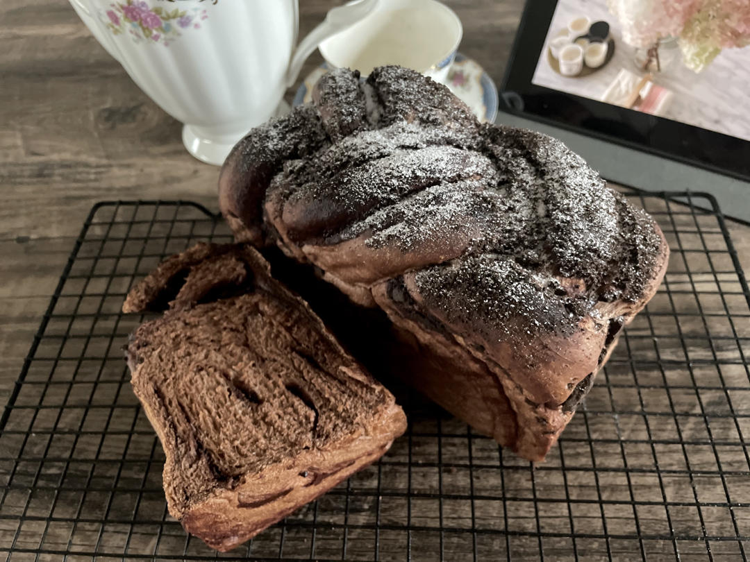 雪山巧克力吐司（巧克力奥利奥吐司面包）