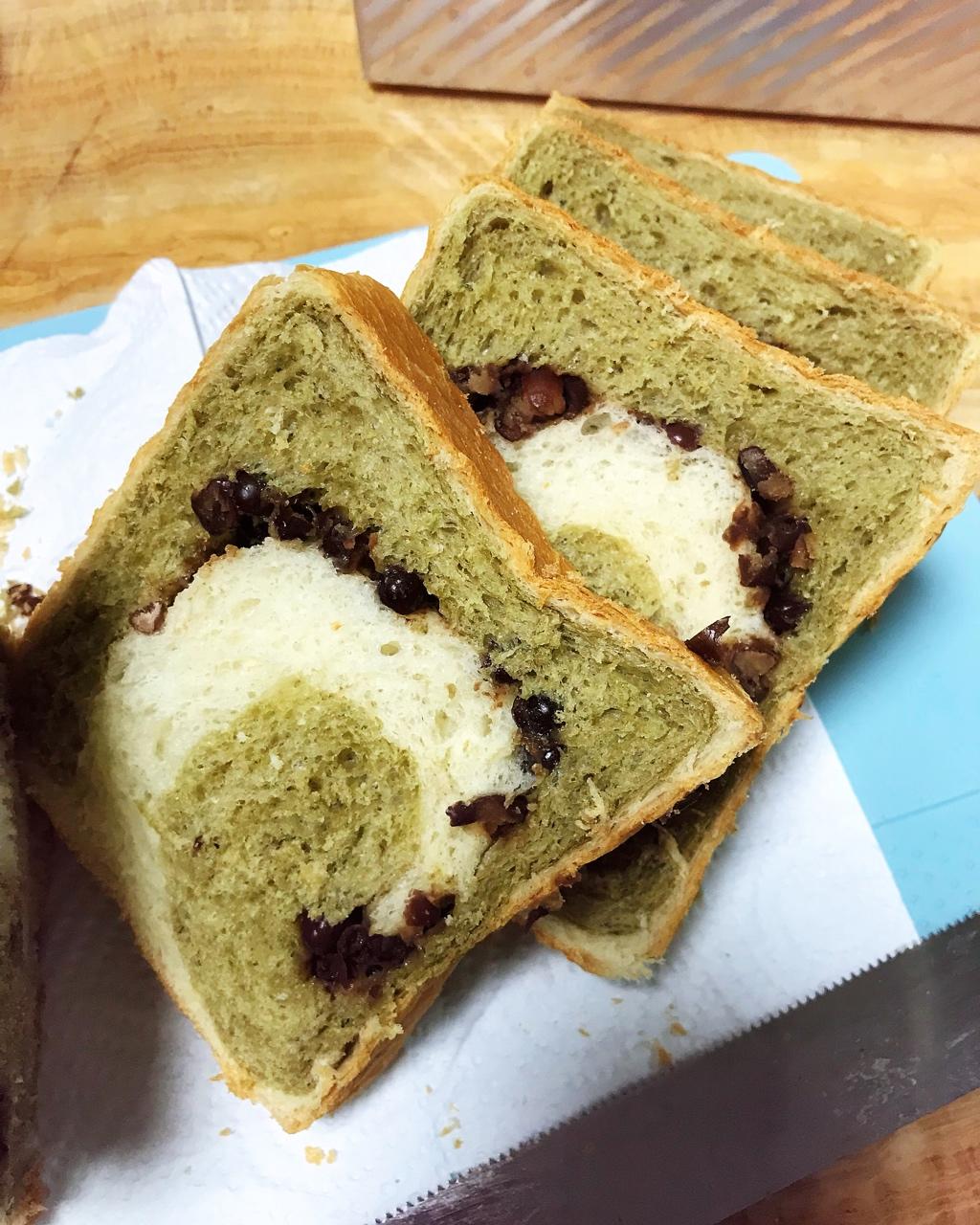 抹茶蜜豆吐司