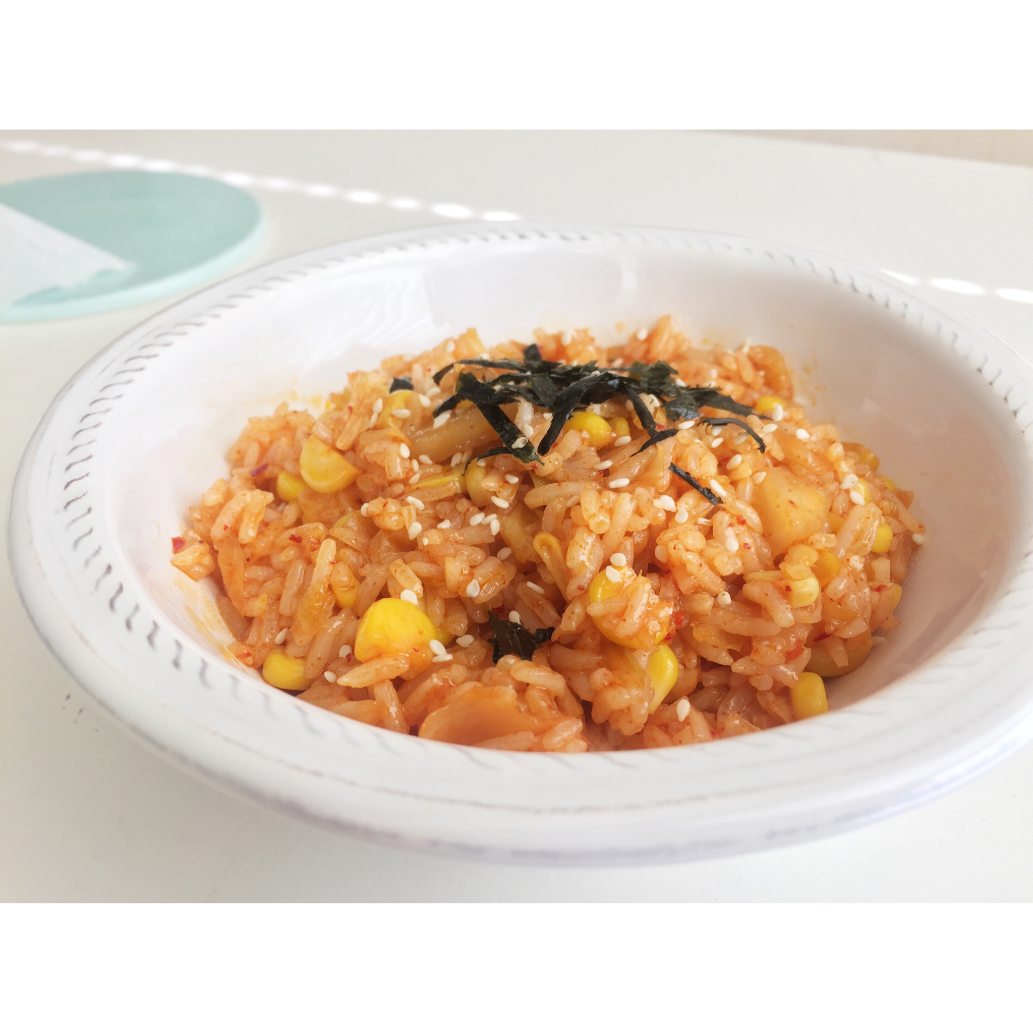 火炉火版 芝士泡菜玉米炒饭