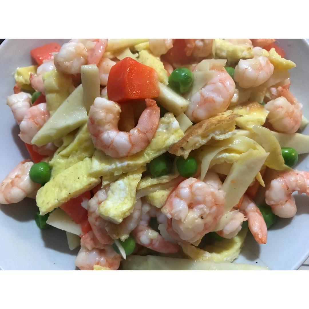 三色炒虾仁