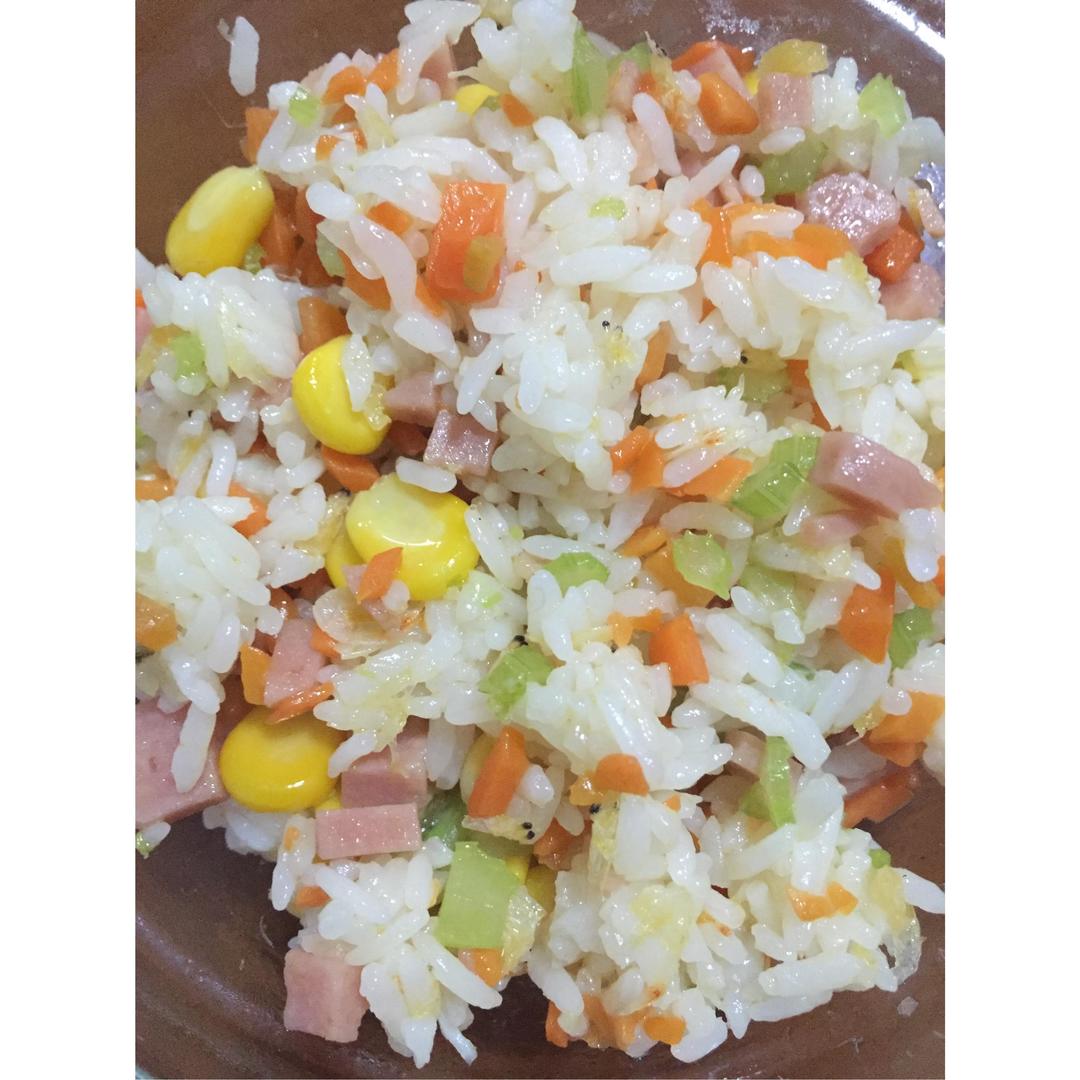 干贝什蔬炒饭的做法