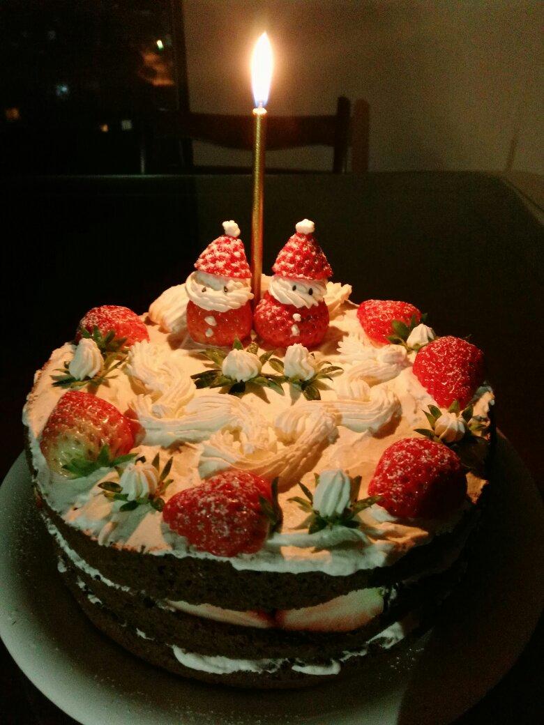 圣诞呆萌裸蛋糕