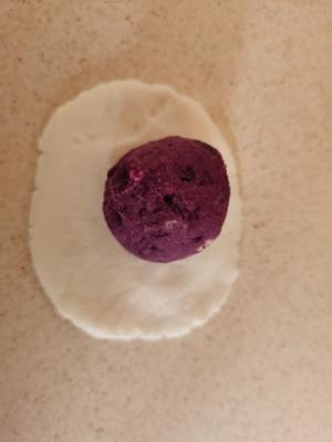 奶香山药紫薯饼的做法 步骤5