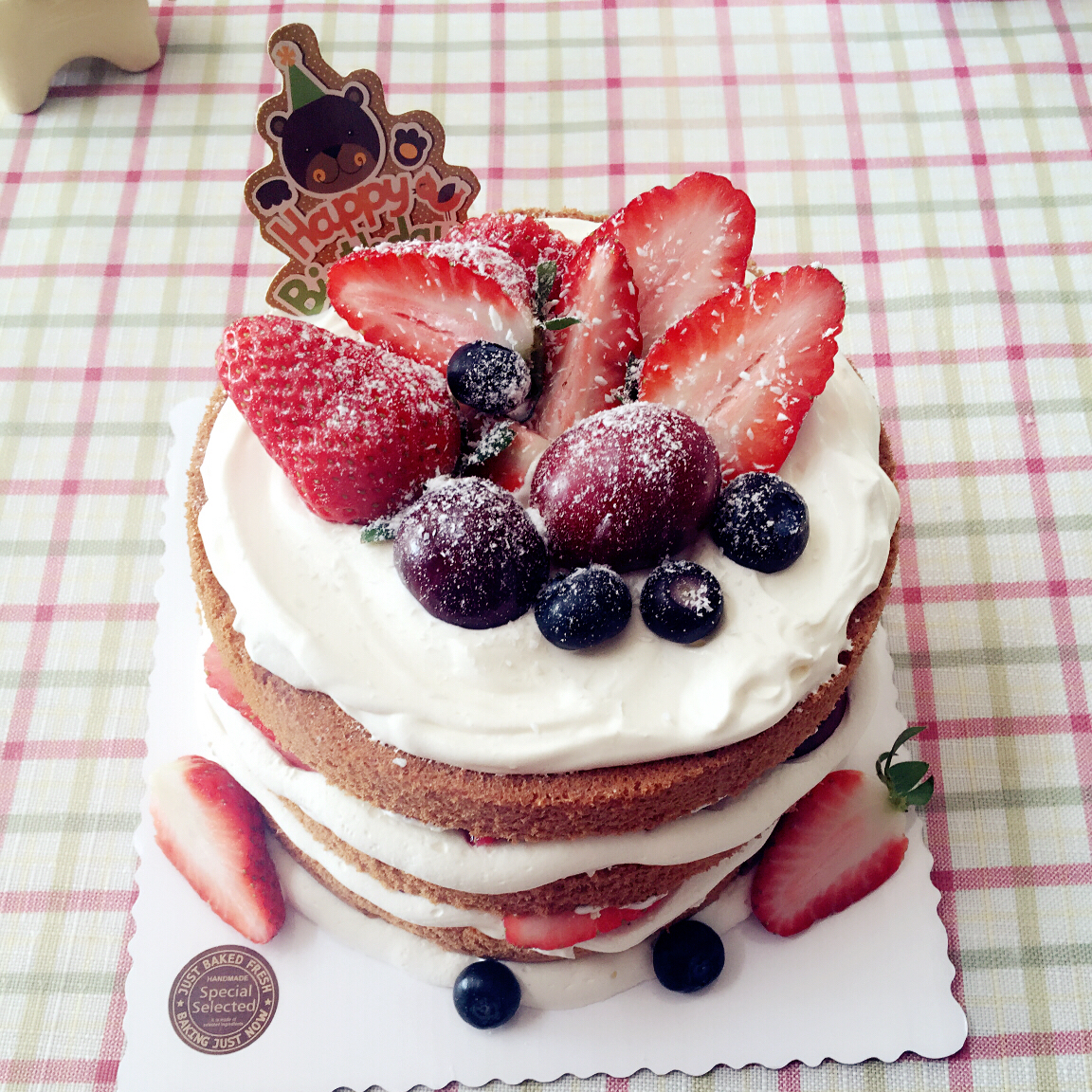 圣诞呆萌裸蛋糕