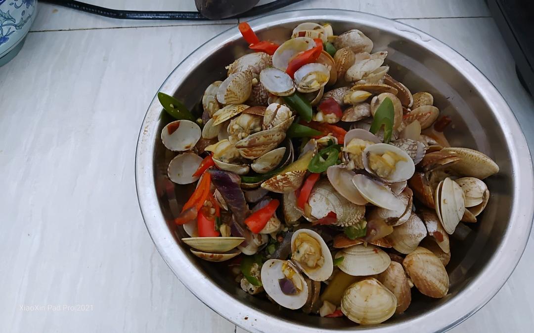 5分钟快手菜❗️秒杀路边摊爆炒花甲～好吃到爆