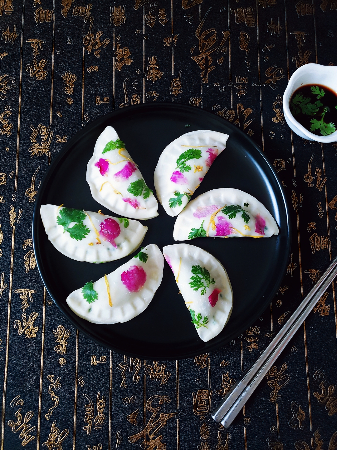 简单易学又养眼的鲜花蒸饺的做法