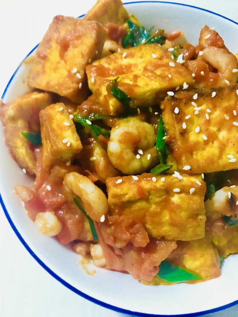 鲜虾番茄豆腐