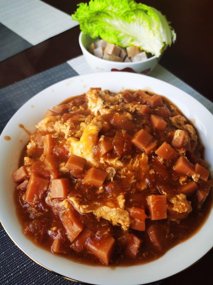 5分钟超好吃的番茄鸡蛋火腿烩饭