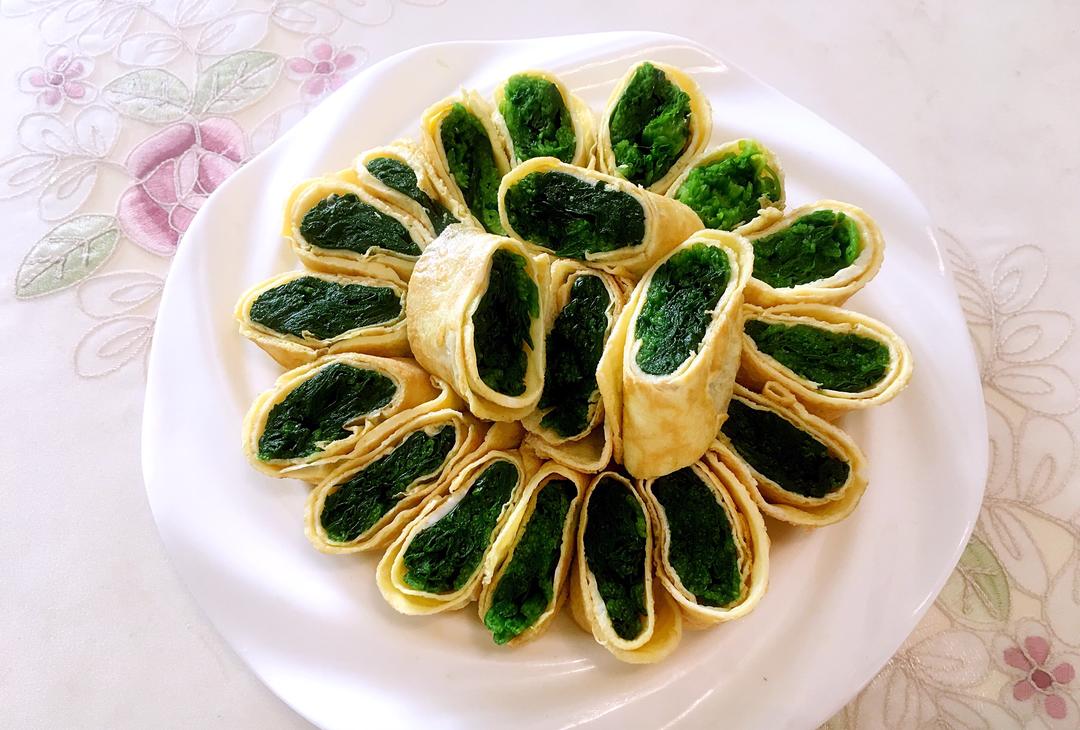 菠菜蛋卷的做法