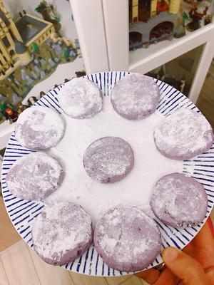 紫薯芋头糯米糍/糯米饼的做法 步骤1