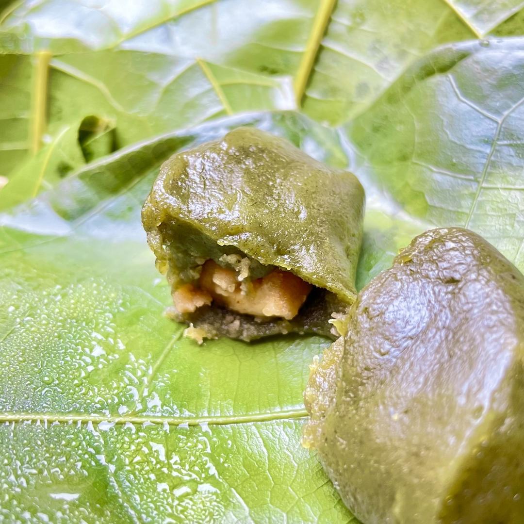 叶仔豆沙艾糍