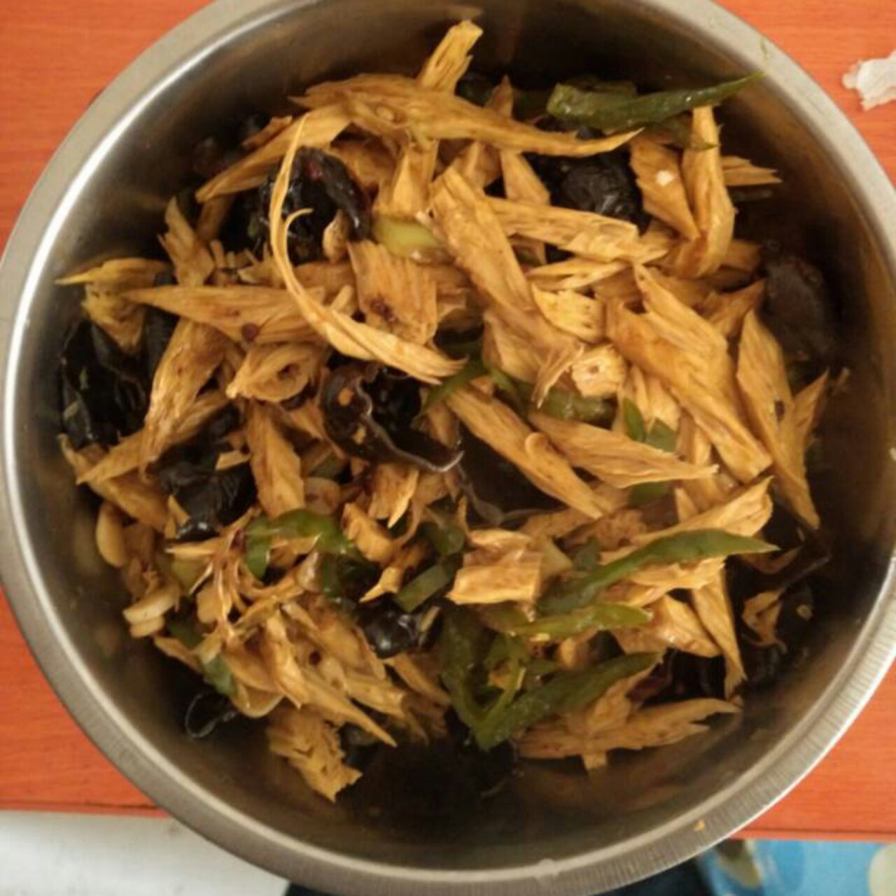 青椒炒腐竹