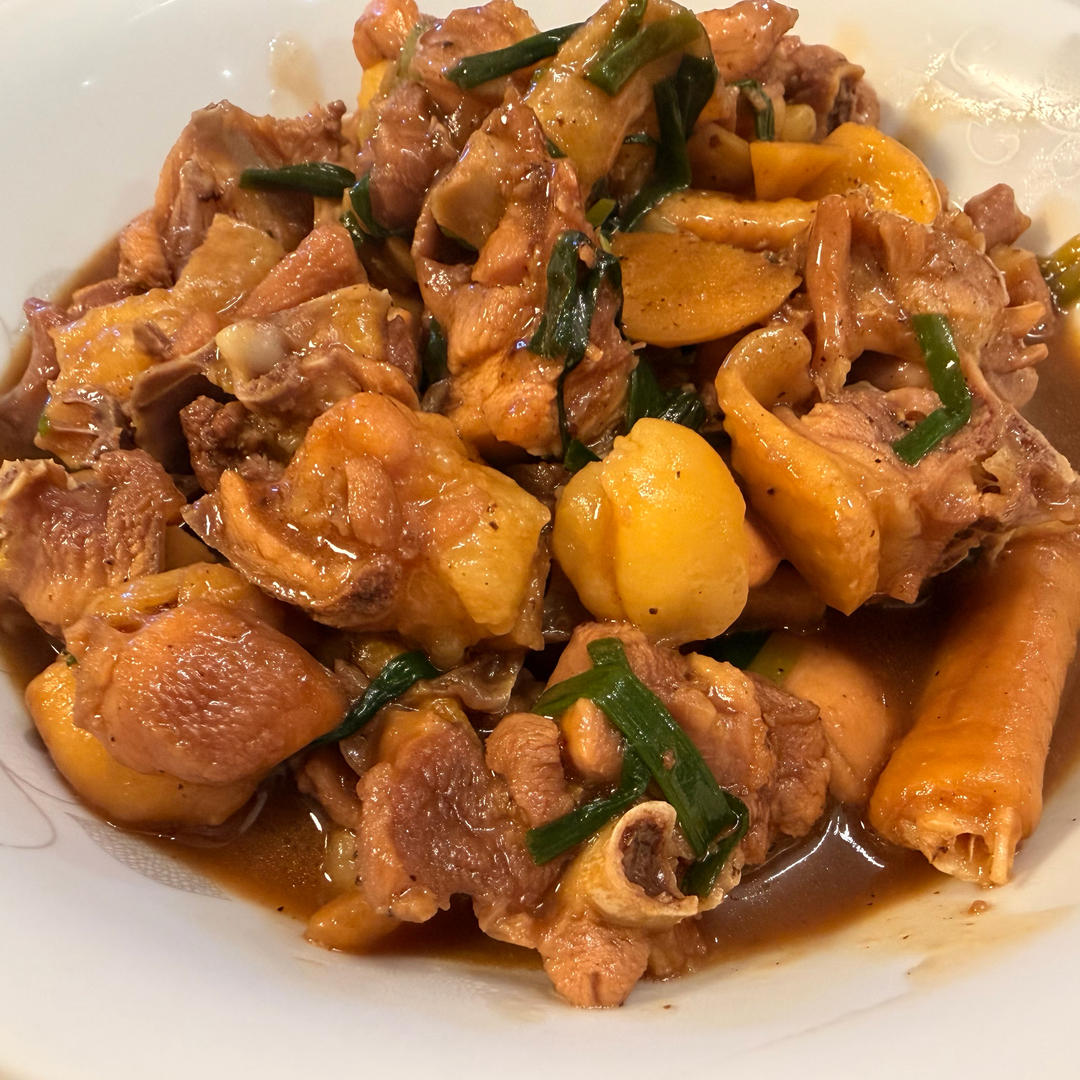 葱香浓郁 下饭好吃 葱炒鸡