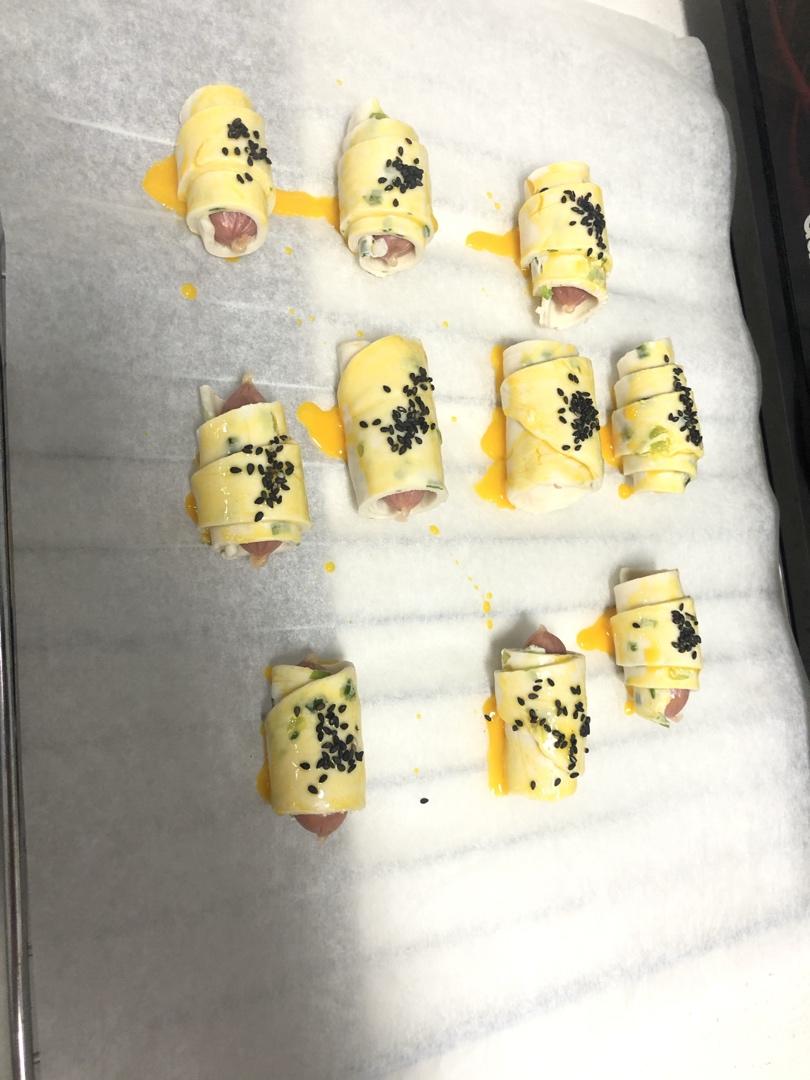 香肠可颂🥐（手抓饼版）