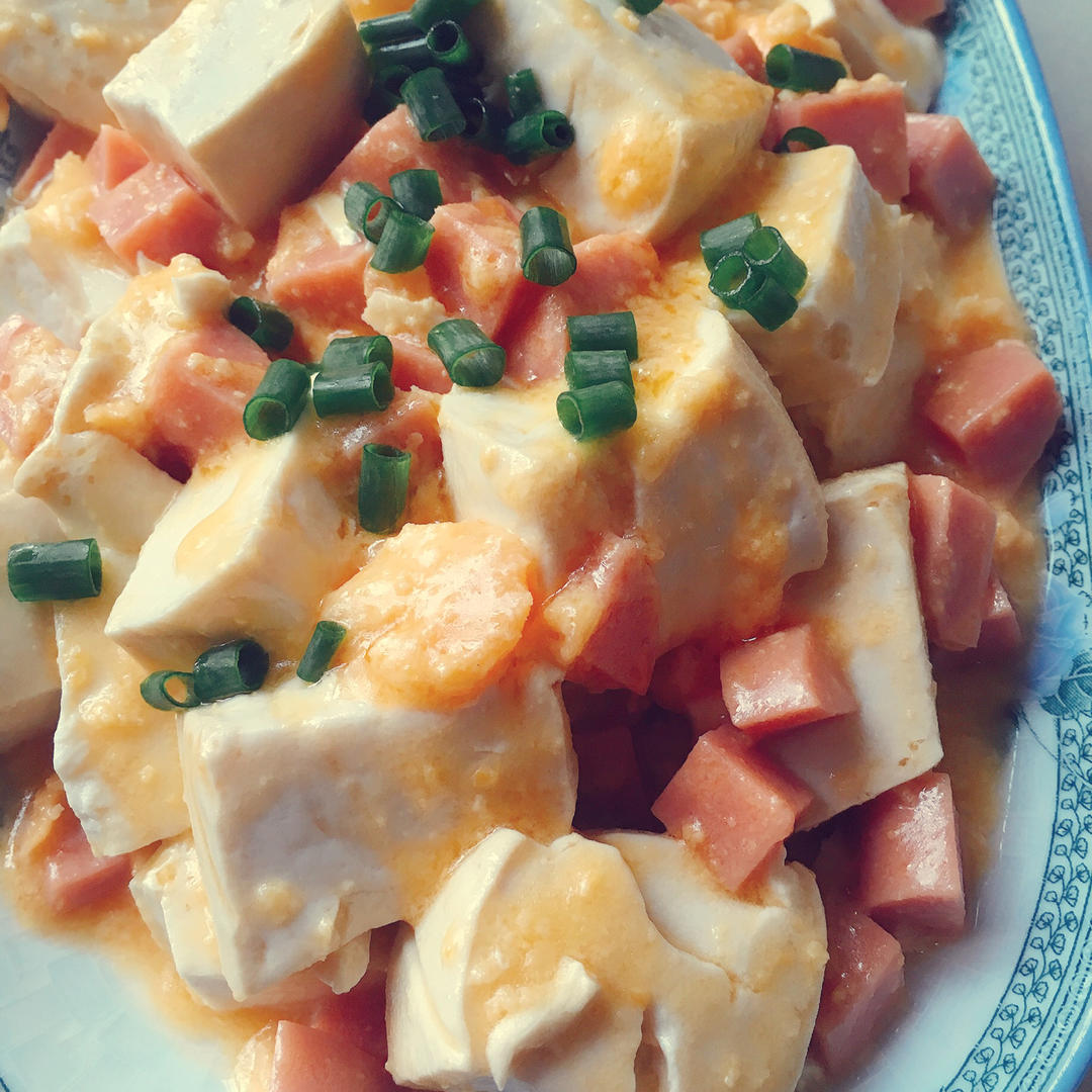老丁的私房菜-蟹黄豆腐