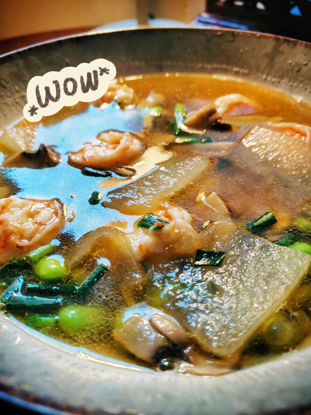 减肥餐，好喝不胖，鲜到眉毛掉的冬瓜蘑菇汤！