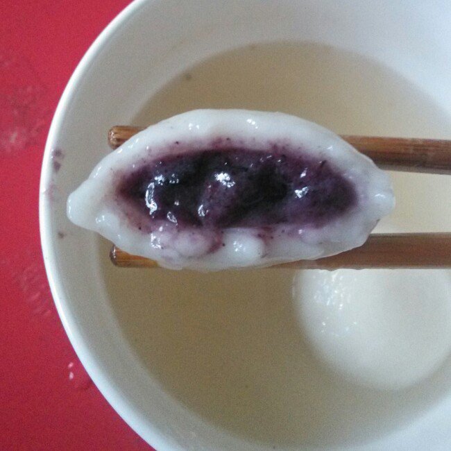桂花蓝莓汤圆