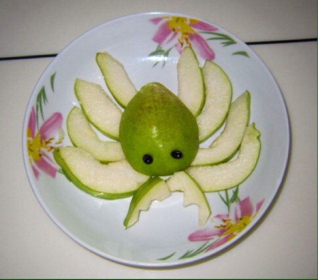 1分钟把苹果切成小螃蟹