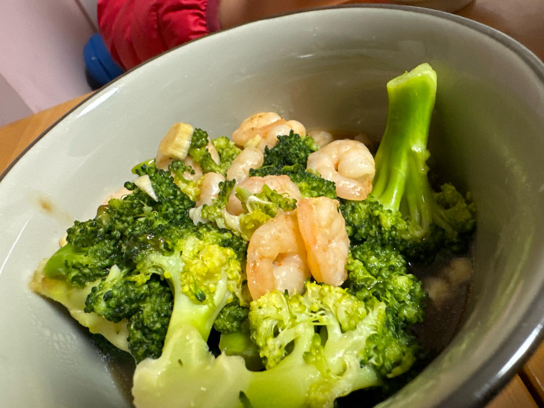 减肥去脂的西兰花炒虾仁