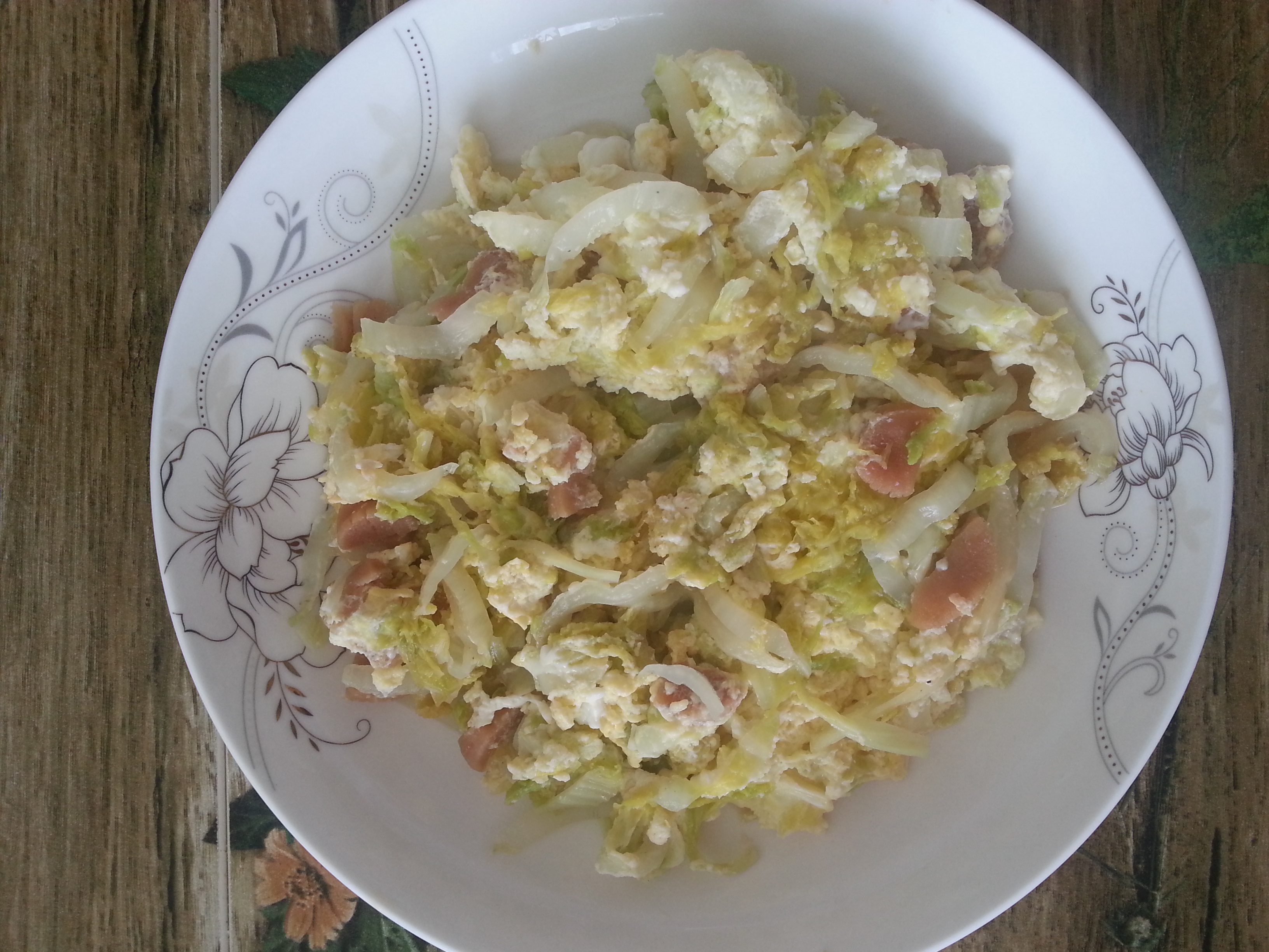 素赛螃蟹----干贝白菜滑蛋