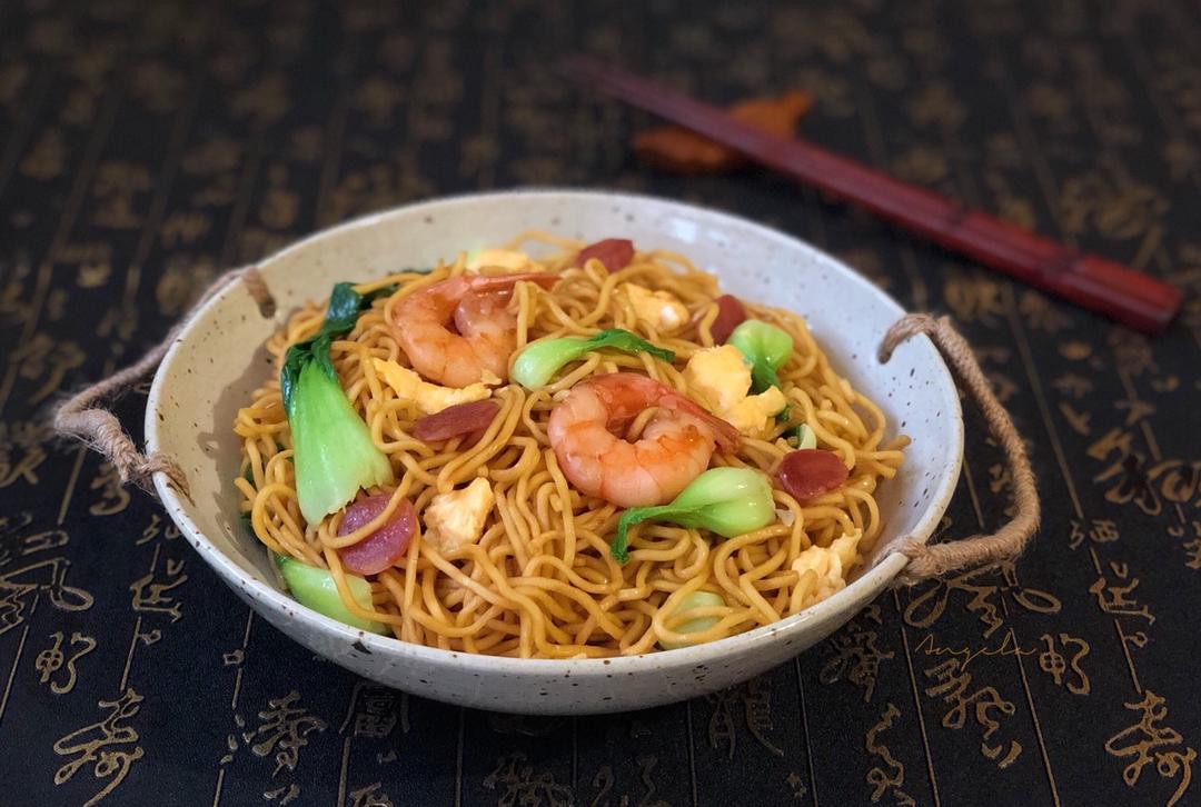 ksangela做的上海虾仁炒面