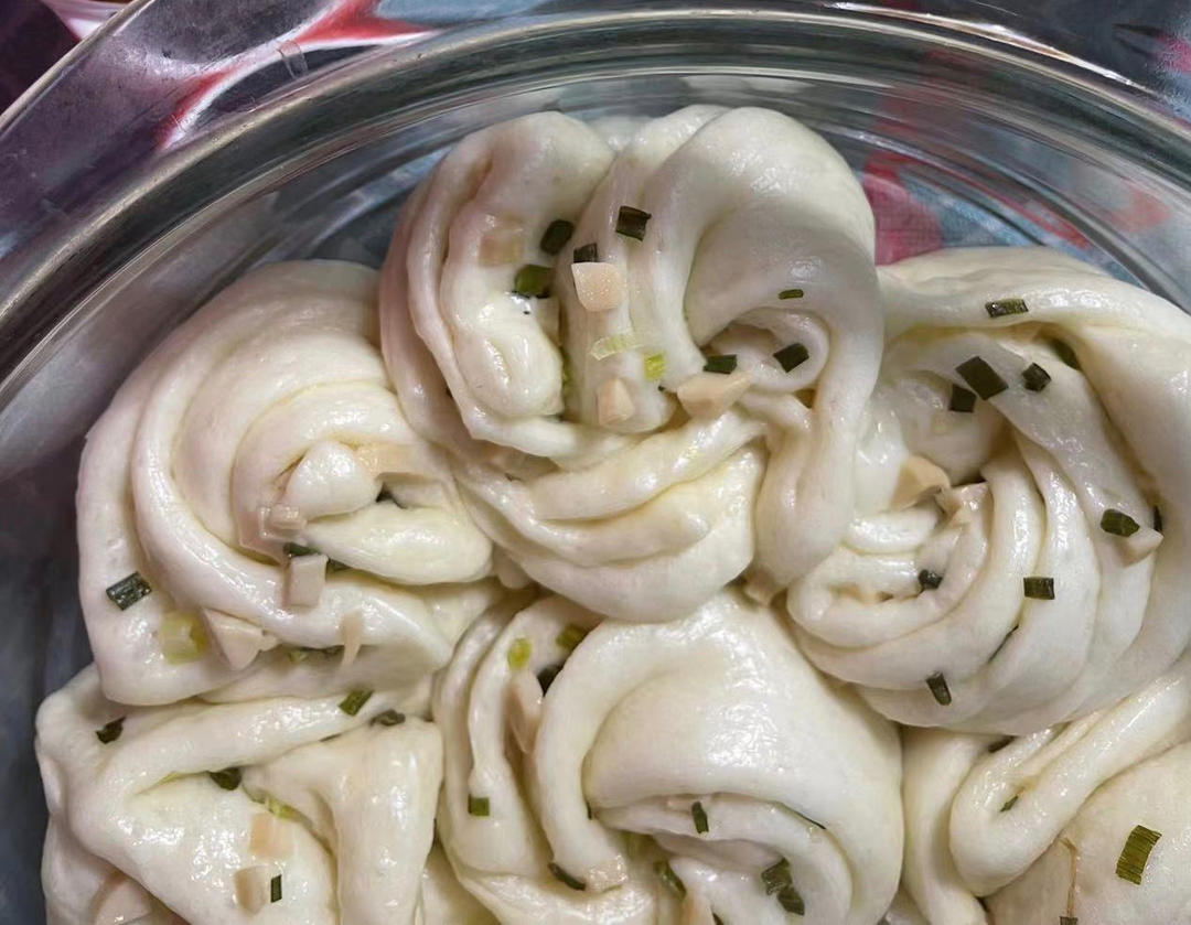 一次发酵葱油花卷馒头