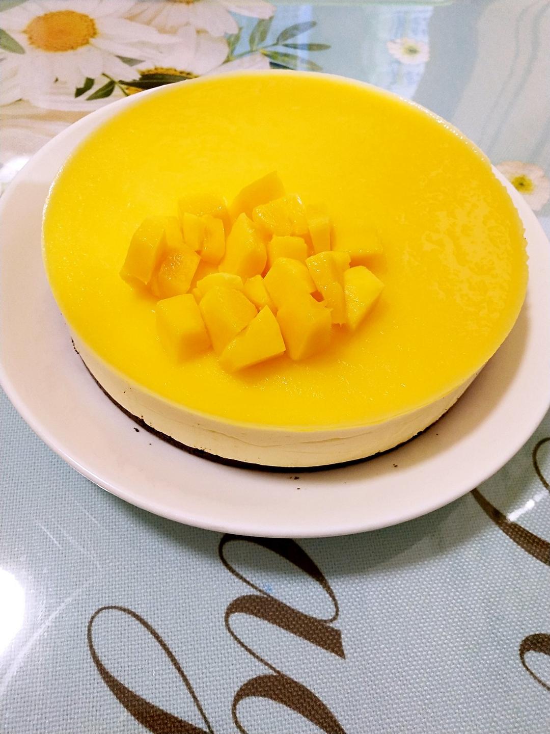 8寸芒果慕斯镜面蛋糕